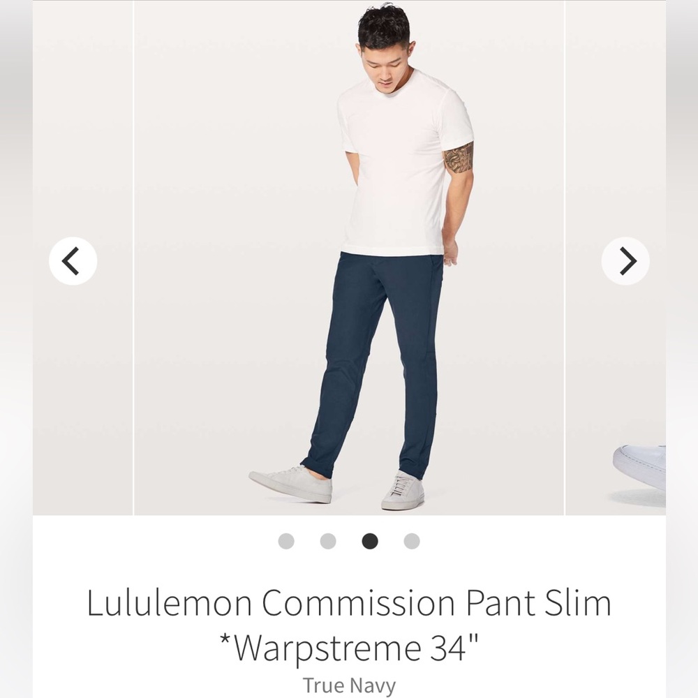 Lululemon Commission Pant Slim *Warpstreme Men’s 36x30 ABC Stretch Comfort $128